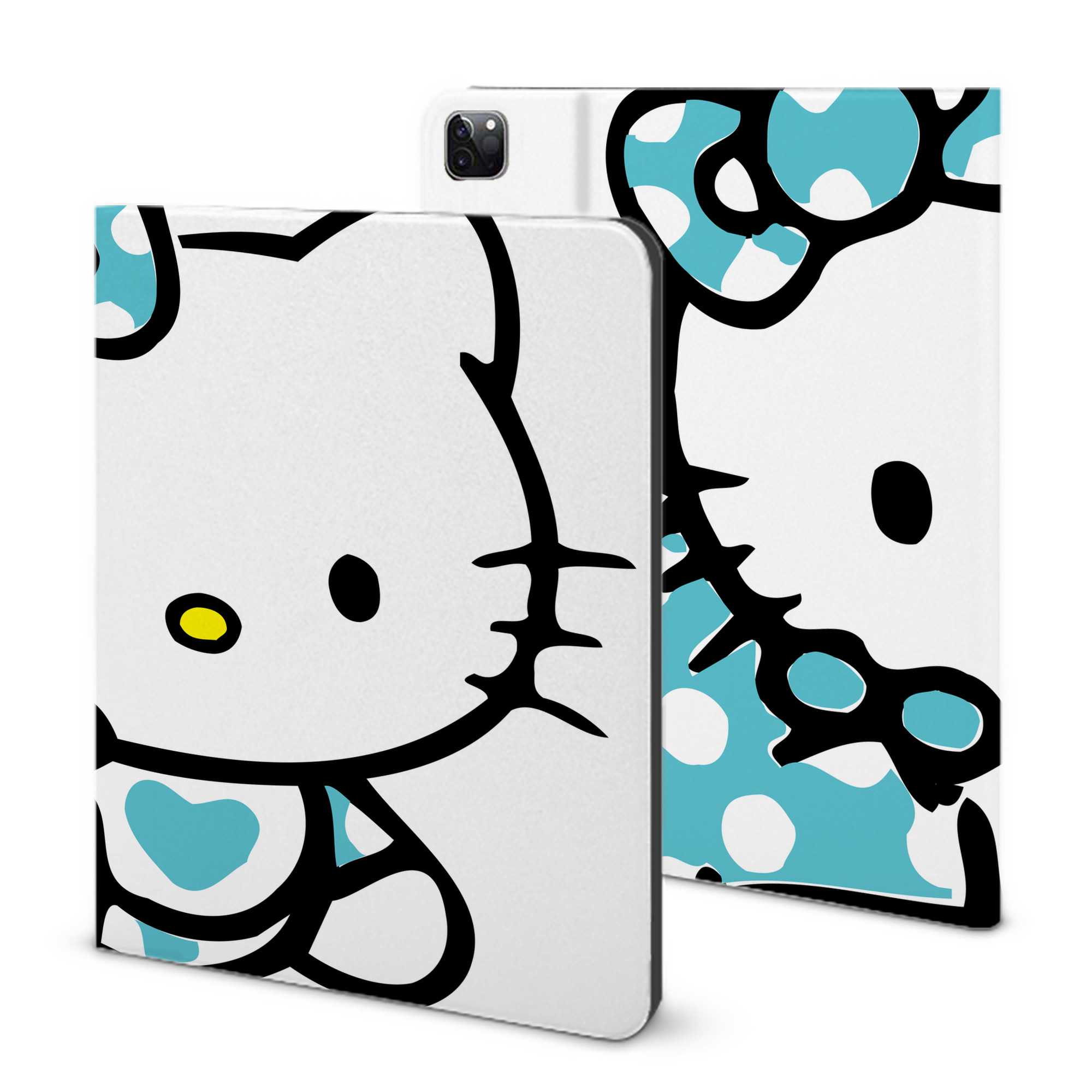 （画像用） Hello Kitty ハローキティ IPad ケース ブック型 PUレザー TPU 耐衝撃 軽量 薄型 ペン収納なし 全面保護 IPad 各モデル対応
